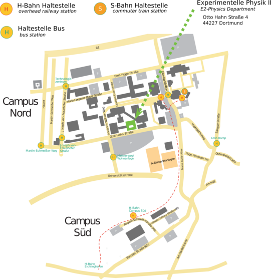 Map of TU Dortmund