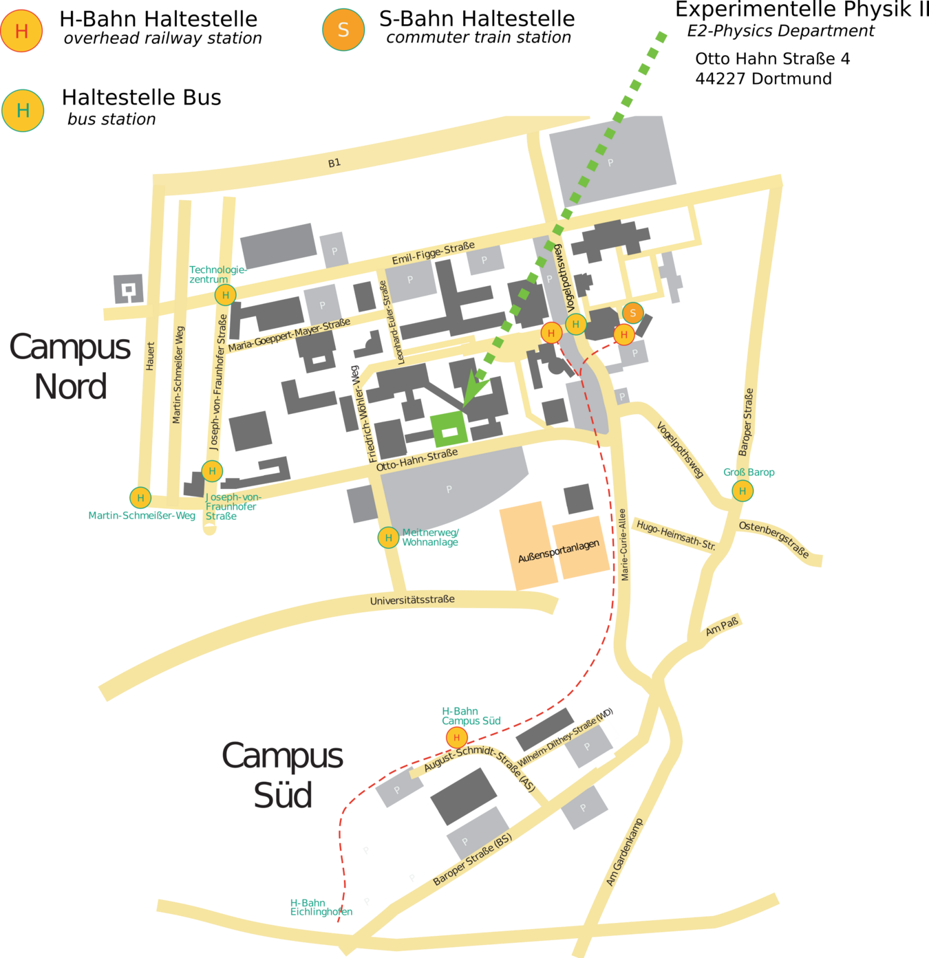 Map of TU Dortmund